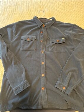 Men's Vuori Navy Button-Up Pocket Shirt Jacket
